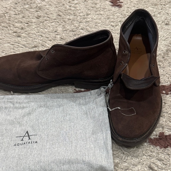 Aquatalia Golliard Dark Brown Chukka Boots - Picture 3 of 5